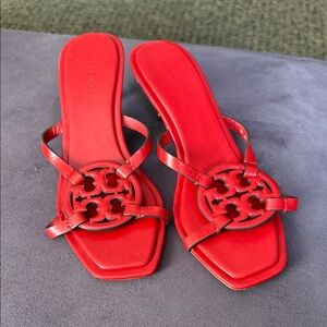 Tory Burch Red Slide Sandals